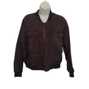 𝅺YOUNG Fabulous and Broke (YFB) Cropped Tencel Bomber Jacket